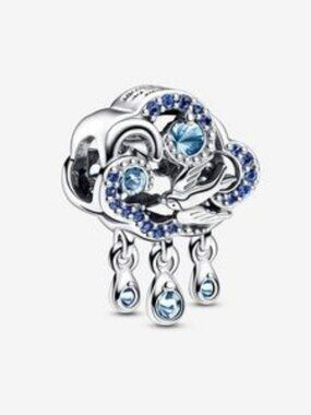 Authentic Pandora Cloud & Swallow Charm